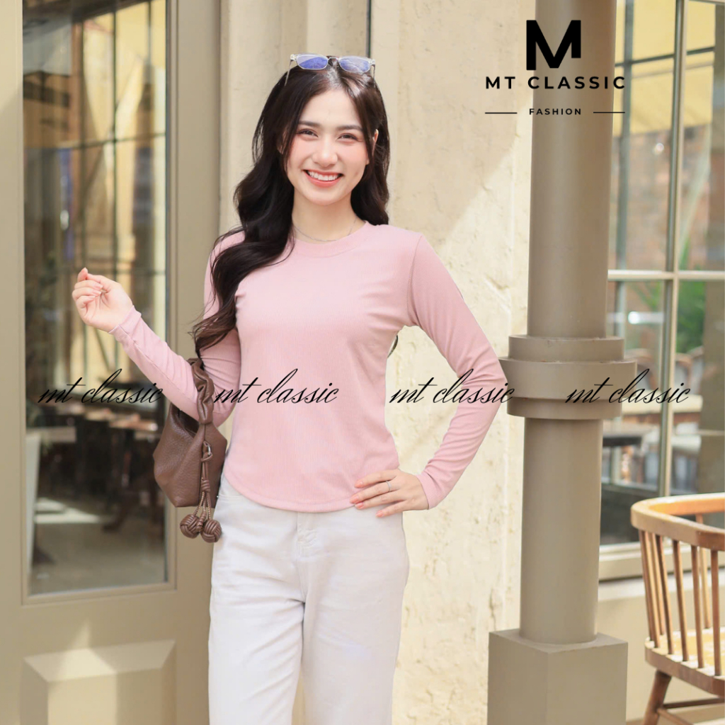 ( Hỏa tốc HCM ) Áo phông nữ, áo thun tay dài co giãn không ôm sát, chất liệu thun loại 1 mềm mịn - MT CLASSIC