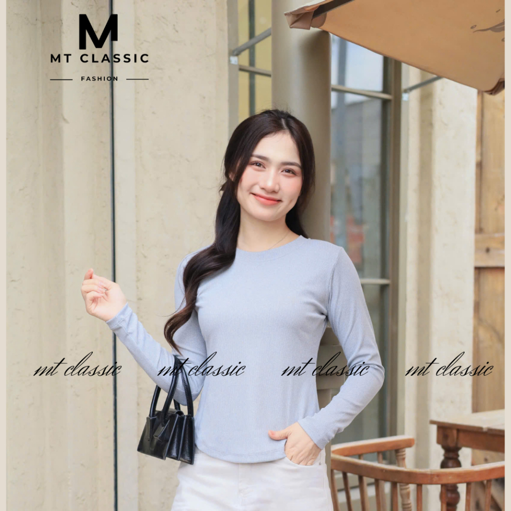 ( Hỏa tốc HCM ) Áo phông nữ, áo thun tay dài co giãn không ôm sát, chất liệu thun loại 1 mềm mịn - MT CLASSIC