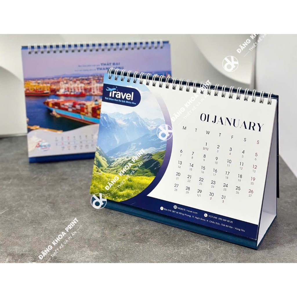 In lịch chữ A 2026 để bàn cho công ty, doanh nghiệp, cửa hàng. In số lượng nhiều ntin Shop để dc báo giá tốt