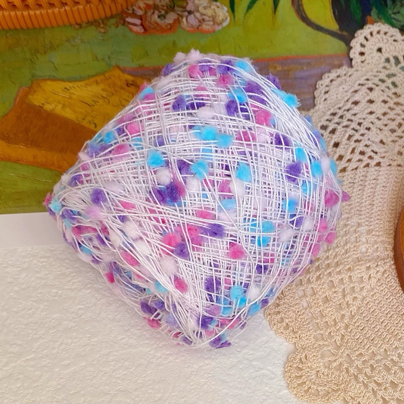 Len pompom tím 50g