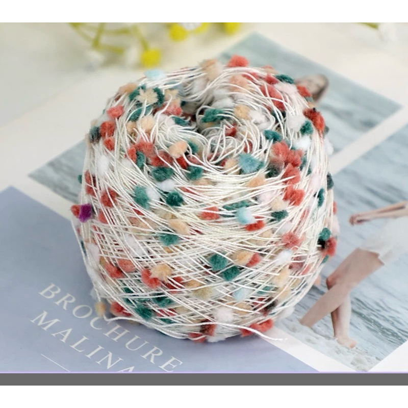 Pompom be nhạt 50g