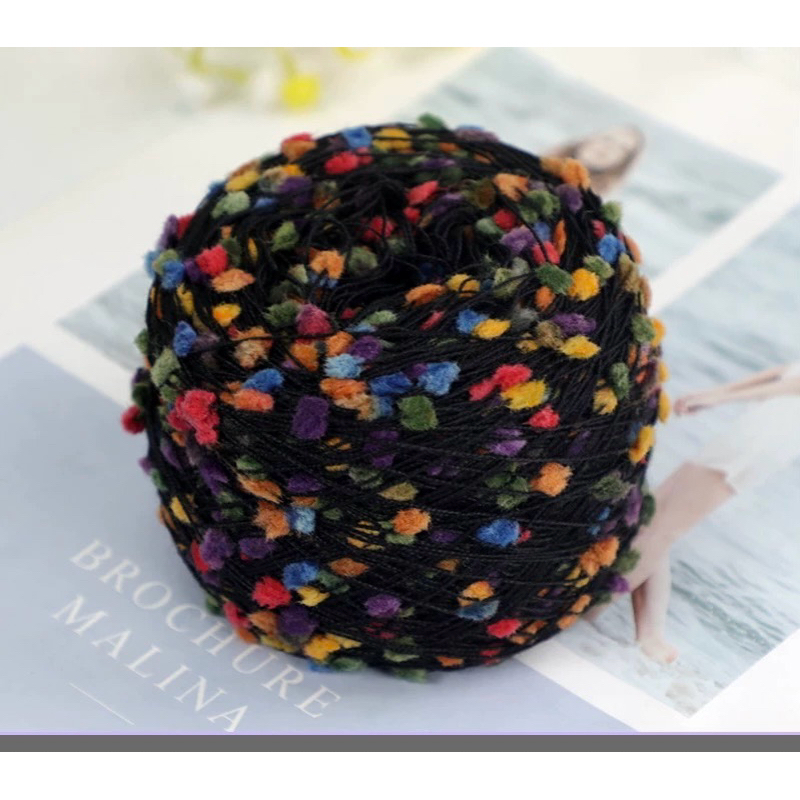 Pompom đen 50g