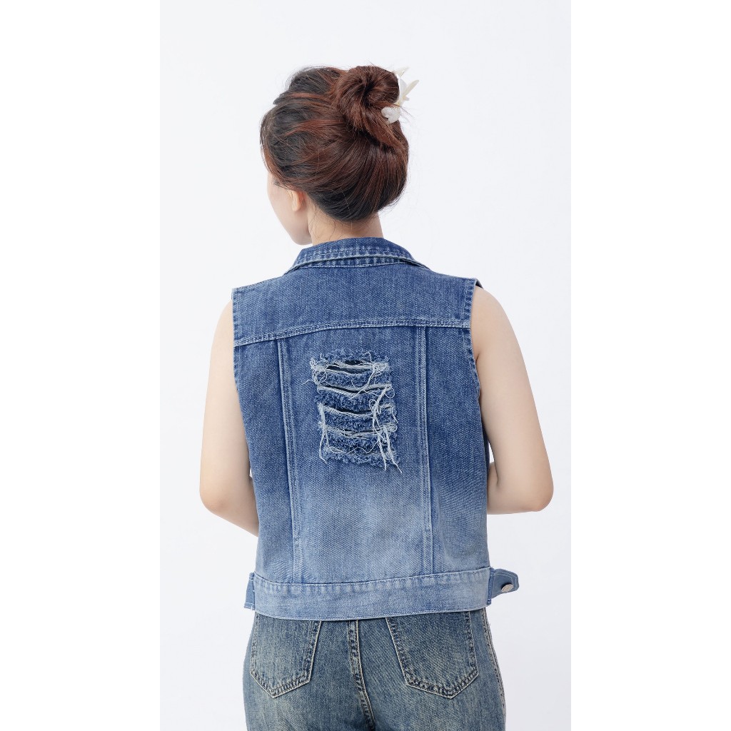 Mẫu Áo GILE XANH Mới Hottrend Dáng Croptop Mix Màu Lạ Mắt Women - MÀU XANH BT-011