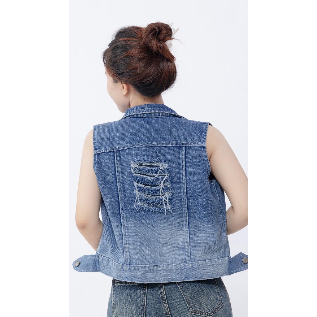 Mẫu Áo GILE XANH Mới Hottrend Dáng Croptop Mix Màu Lạ Mắt Women - MÀU XANH BT-011