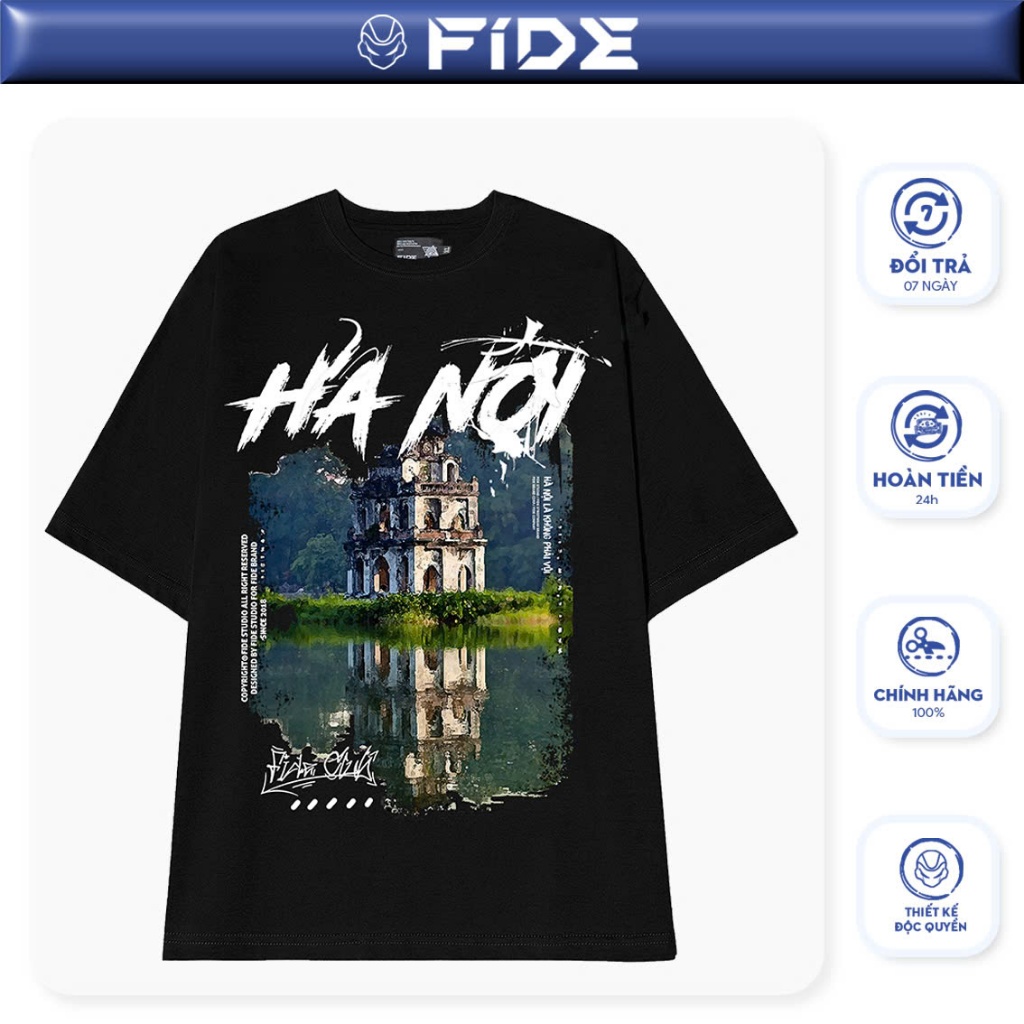 Ảnh Áo thun địa danh phông unisex nam nữ form rộng ulzzang HÀ NỘI 02 1