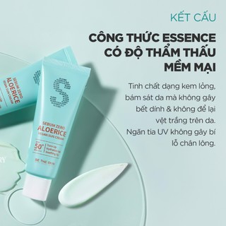 Kem Chống Nắng Mỏng Nhẹ Thuần Chay SPF50+ PA++++ Sebum Zero Aloerice Vegan Suncream BETHESKIN 50ml