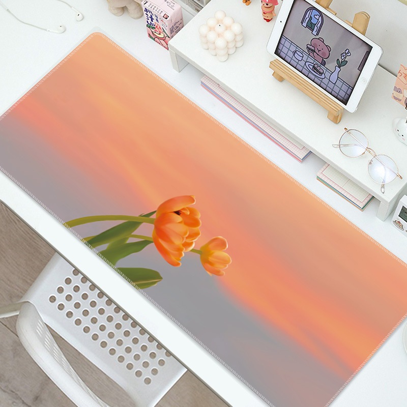 Product image 100 Mẫu Tấm Lót Chuột Cỡ Lớn 30 x 80cm Để Bàn Di Chuột Đế Cao Su Chống Trượt L38 - 12 Hoa & H.Hôn