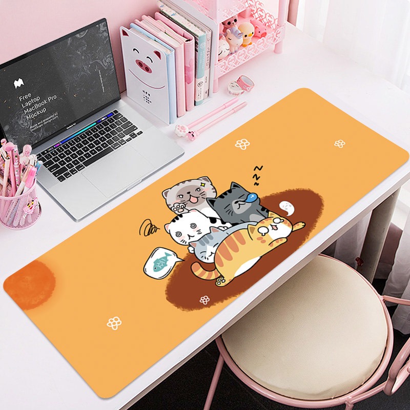 Product image 100 Mẫu Tấm Lót Chuột Cỡ Lớn 30 x 80cm Để Bàn Di Chuột Đế Cao Su Chống Trượt L38 - 13 Hội MèoLười