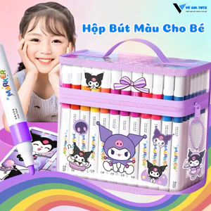 Bộ 60 Màu Acrylic Kuromi Melody 12/24/36/48/60 Bút Màu Tô Màu Trên Mọi Chất Liệu DIY Cho Bé- Vẽ Lên Nhiều Chất