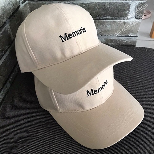 Mũ Lưỡi Trai Nam Nữ Họa Tiết Thêu Chữ Memorie, Nón Lưỡi Trai Phong Cách Cá Tính Form Unisex Nam Nữ chất nhung mịn ML06
