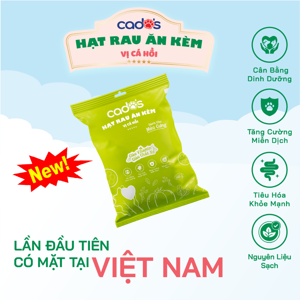 Ảnh Cado's - Hạt rau ăn kèm cho mèo cados - Vị cá hồi - DrKyan 1