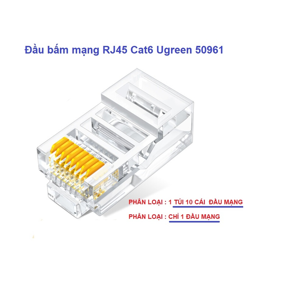 Đầu bấm mạng RJ45 Cat6 Ugreen 50961 | Shopee Việt Nam