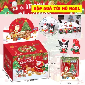 Fullbox Hộp Quà 32 Túi Mù Móc Khoá Chủ Đề Giáng Sinh Cho Bé - Hộp Quà Noel Unbox Túi Mù Noel Móc Khoá Dễ Thương