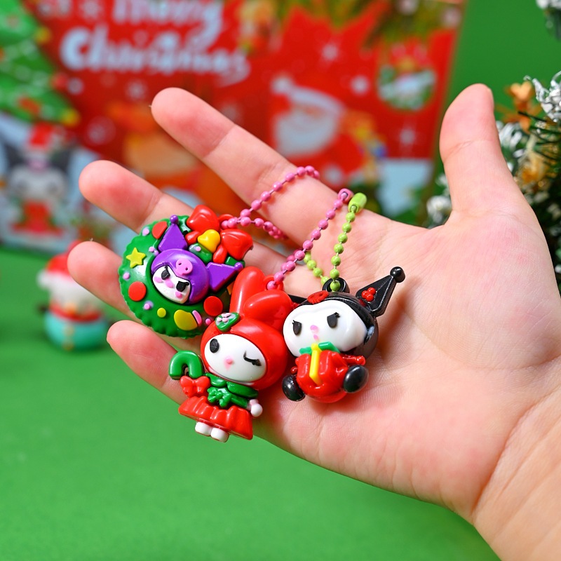 Fullbox Hộp Quà 32 Túi Mù Móc Khoá Chủ Đề Giáng Sinh Cho Bé - Hộp Quà Noel Unbox Túi Mù Noel Móc Khoá Dễ Thương