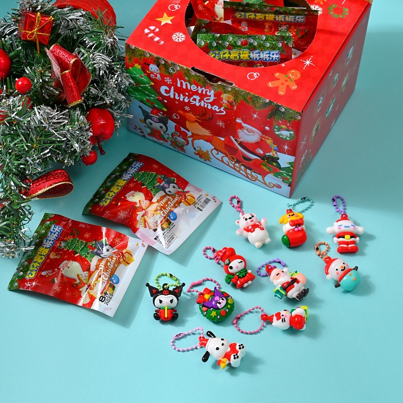 Fullbox Hộp Quà 32 Túi Mù Móc Khoá Chủ Đề Giáng Sinh Cho Bé - Hộp Quà Noel Unbox Túi Mù Noel Móc Khoá Dễ Thương