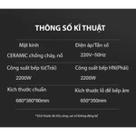 (CÔNG NGHỆ ĐỨC) Bếp Hồng Ngoại Đôi Âm Dương Bếp Điện Từ Đôi Đa Năng Bếp Đôi IH Công Suất 2200W Mặt Kính Cường Lực — ảnh 8