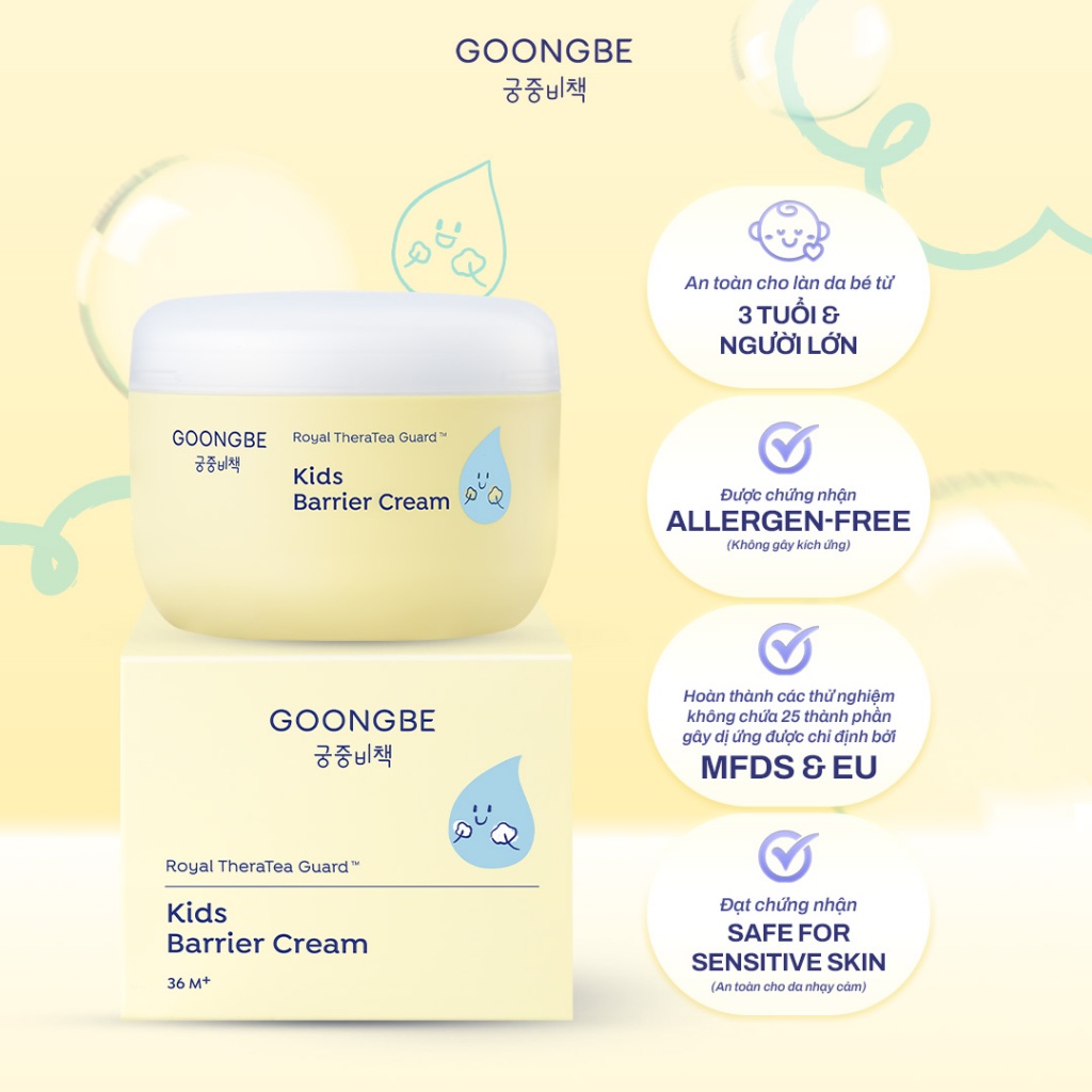 Ảnh Kem Dưỡng Ẩm Chuyên Sâu Dành Cho Mặt & Body GOONGBE Kids Barrier Cream 180ML 2