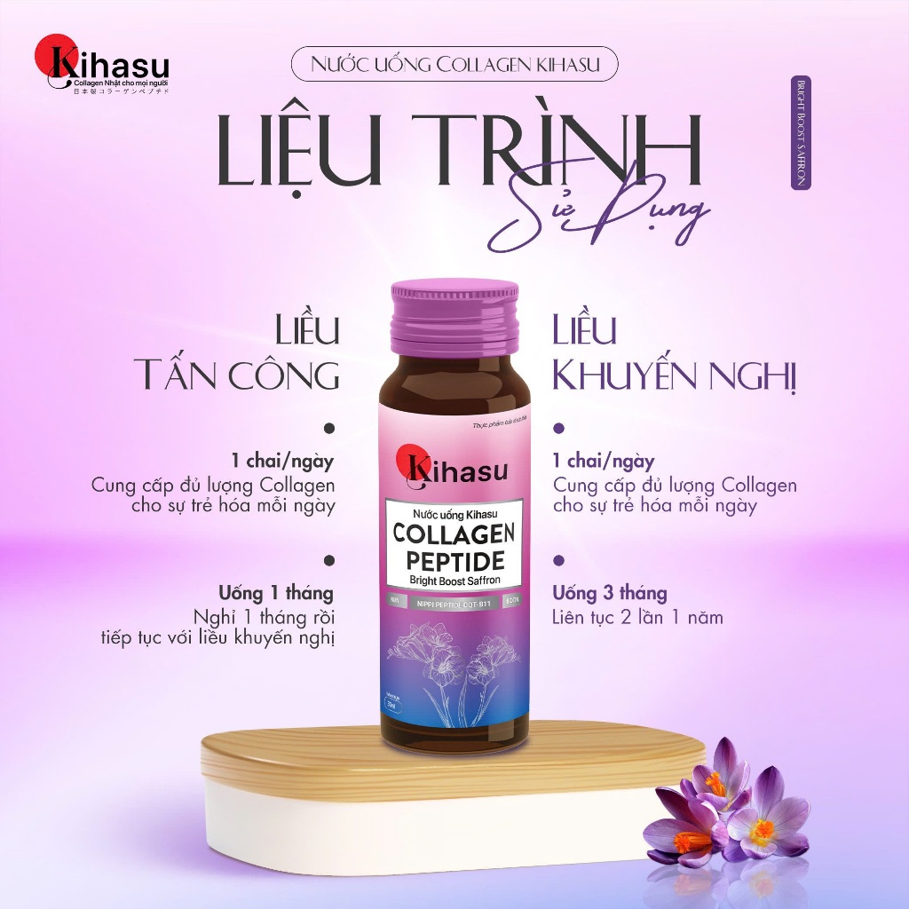 Ảnh Combo 2 Hộp Nước Collagen Kihasu Kích Thích Sản Sinh Collagen, Giúp Chống Lão Hóa, Đem Lại Làn Da Tươi Trẻ Căng Mịn 3