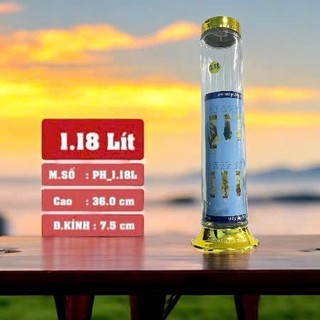 Bình Sâm Phú Hòa, Bình Thuỷ Tinh Phú Hòa Trụ Tròn Ngâm Rượu, Ngâm Sâm, Mật Ong Cao Cấp 1.18 Lít