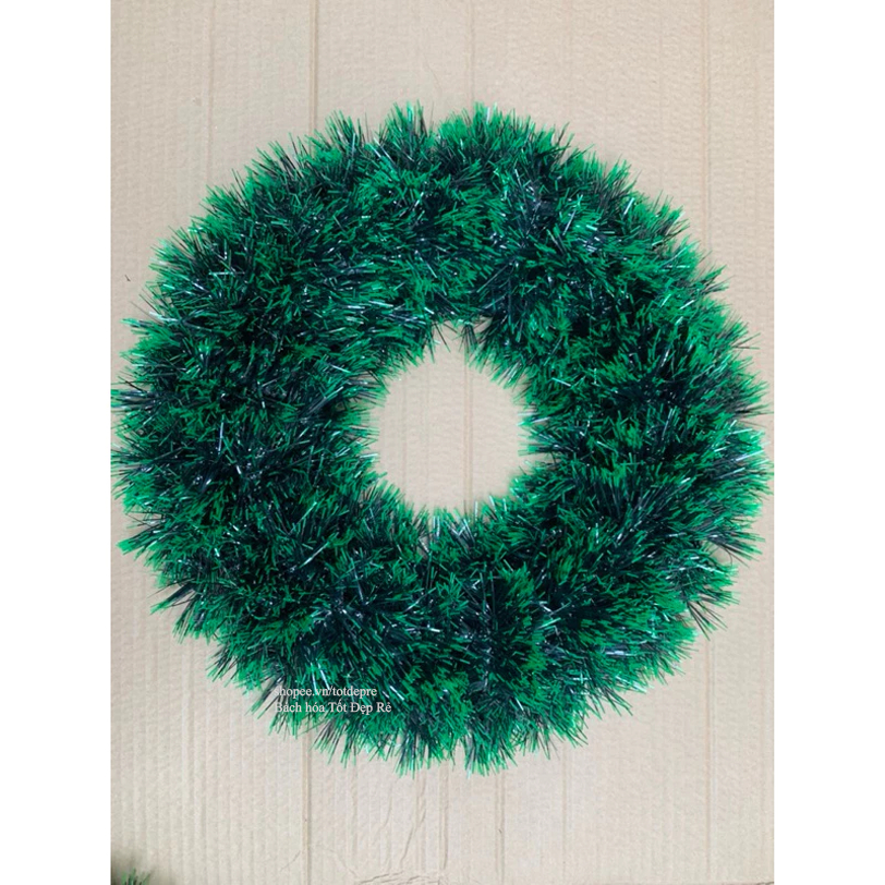 Khung vòng làm hoa Giáng Sinh treo cửa , vòng nguyệt quế Noel . Nguyên liệu tự làm vòng hoa giáng sinh