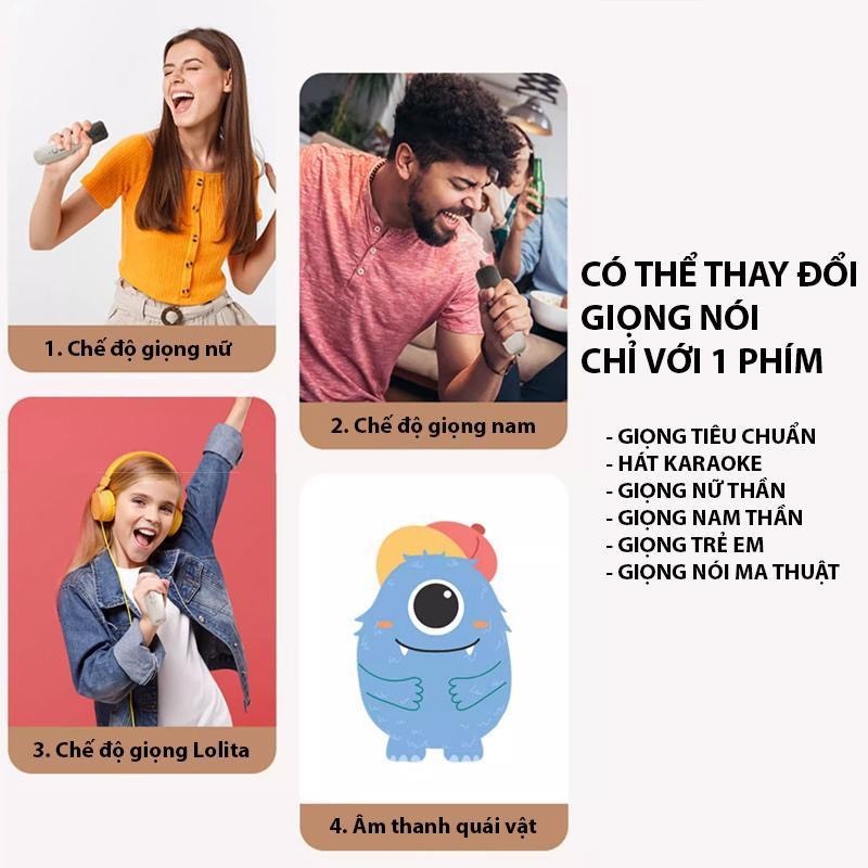 Loa bluetooth K12 Không Dây mini Kèm 2 Micro Thiết Kế Nhỏ Gọn Tiện Dụng