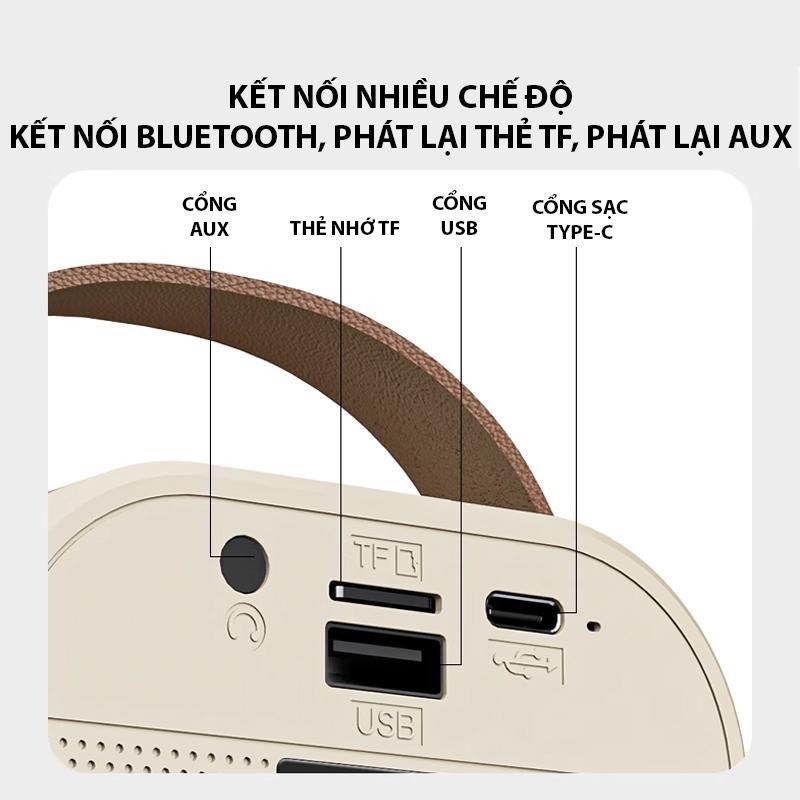 Loa bluetooth K12 Không Dây mini Kèm 2 Micro Thiết Kế Nhỏ Gọn Tiện Dụng
