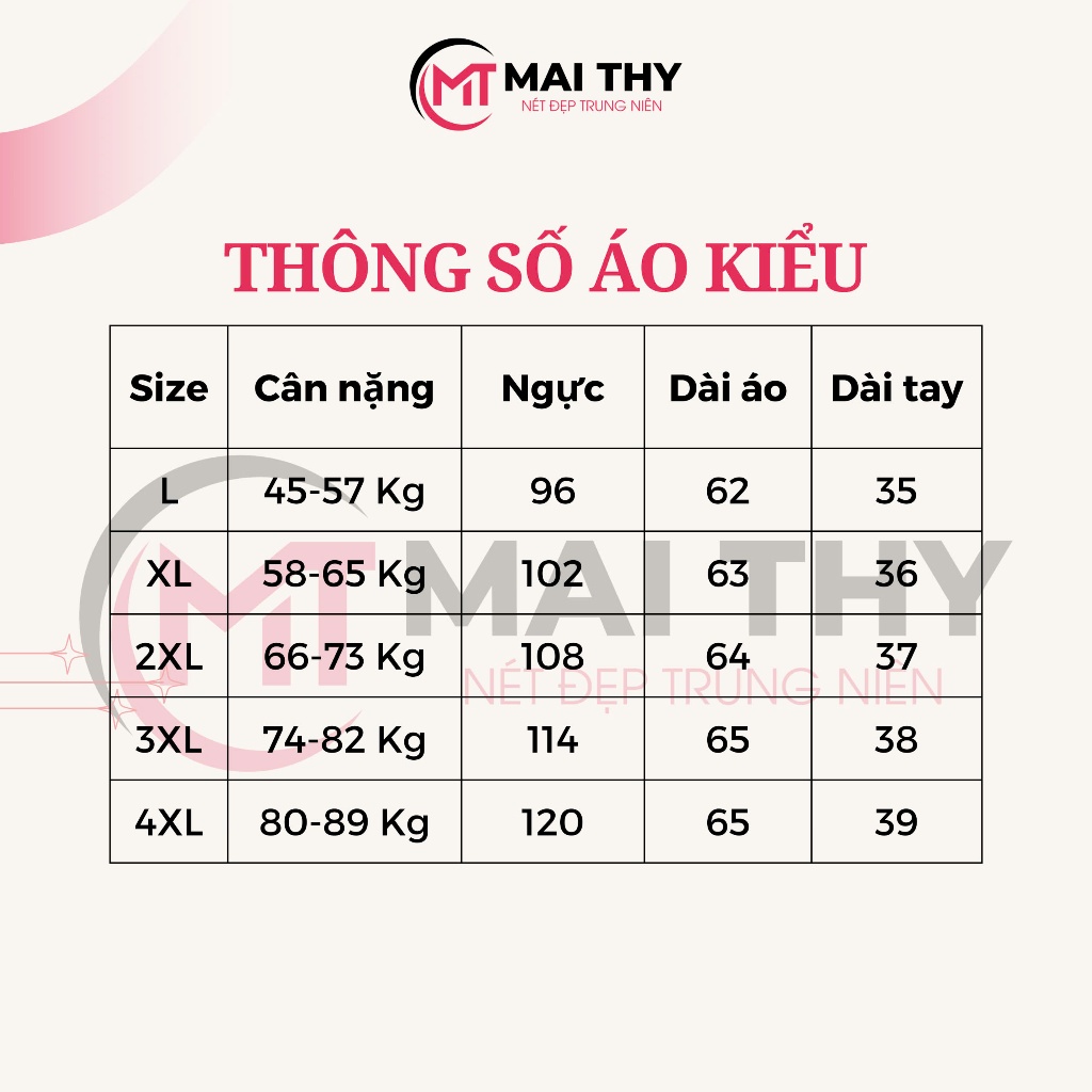 Ảnh Áo Kiểu Trung Niên MAI THY, Mẫu Sơ Mi Nữ Bigsize Cho Mẹ Trung Tuổi Sang Trọng Trang Nhã | Thời Trang Trung Niên U50 1