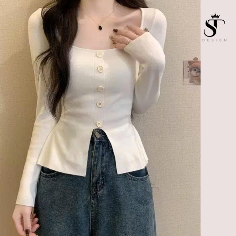 Áo thun tăm lông thỏ hàng QC thiết kế Loại 1- ST Design - K01