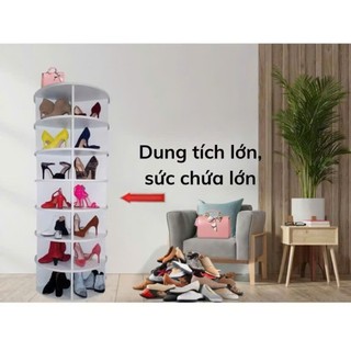 Kệ trưng bày xoay tròn 360 độ, để đồ trang trí nhà cửa tiện ích Kích thước đa dạng DQ HOME