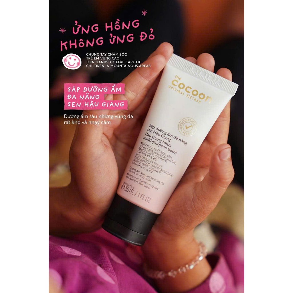 HÀNG TẶNG KHÔNG BÁN - Sáp dưỡng ẩm đa năng sen Hậu Giang Cocoon 30ml
