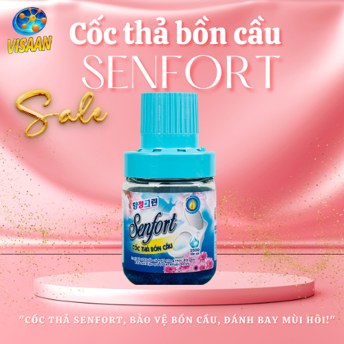 Cốc thả bồn cầu Senfort siêu sạch, diệt khuẩn toilet thơm ngát, tẩy sach vết bẩn visaan01