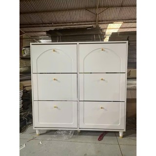 Tủ kệ giày phong cách hiện đại màu trắng có nhiều ngăn tiện ích DQ HOME
