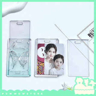 Bao Đựng Thẻ Nhân Viên Nhựa Mica Trong Suốt Phong Cách Butterfly Cổ Điển Sang Trọng Vintage Retro - Phụ Kiện Tùy Chọn