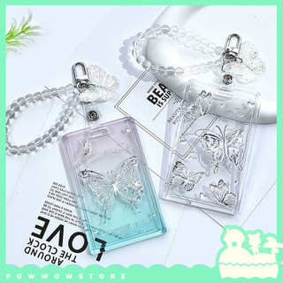 Bao Đựng Thẻ Nhân Viên Nhựa Mica Trong Suốt Phong Cách Butterfly Cổ Điển Sang Trọng Vintage Retro - Phụ Kiện Tùy Chọn