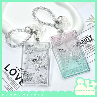 Bao Đựng Thẻ Nhân Viên Nhựa Mica Trong Suốt Phong Cách Butterfly Cổ Điển Sang Trọng Vintage Retro - Phụ Kiện Tùy Chọn