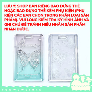 Bao Đựng Thẻ Nhân Viên Nhựa Mica Trong Suốt Phong Cách Butterfly Cổ Điển Sang Trọng Vintage Retro - Phụ Kiện Tùy Chọn