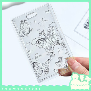 Bao Đựng Thẻ Nhân Viên Nhựa Mica Trong Suốt Phong Cách Butterfly Cổ Điển Sang Trọng Vintage Retro - Phụ Kiện Tùy Chọn