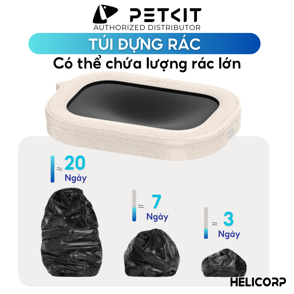 Ảnh Hộp Túi Rác PETKIT Refill Ring Thay Thế Dùng Cho Máy Dọn Phân Mèo Purobot Ultra Chính Hãng 3