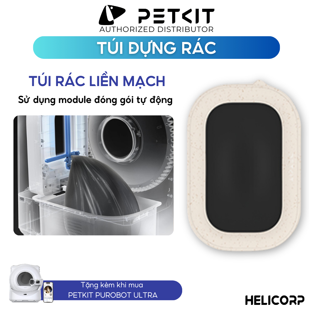 Ảnh Hộp Túi Rác PETKIT Refill Ring Thay Thế Dùng Cho Máy Dọn Phân Mèo Purobot Ultra Chính Hãng 2