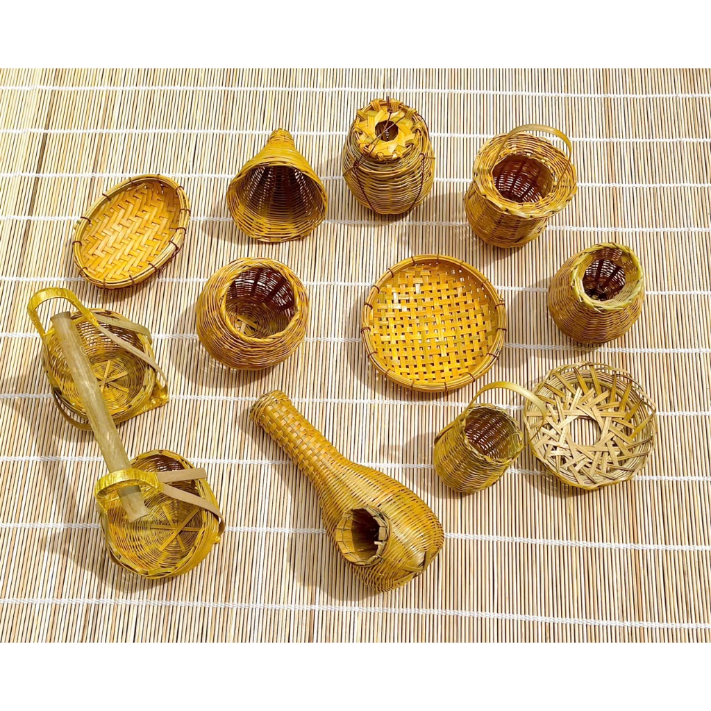SET 12 MÓN MÂY TRE MINI ( trang trí Tết )