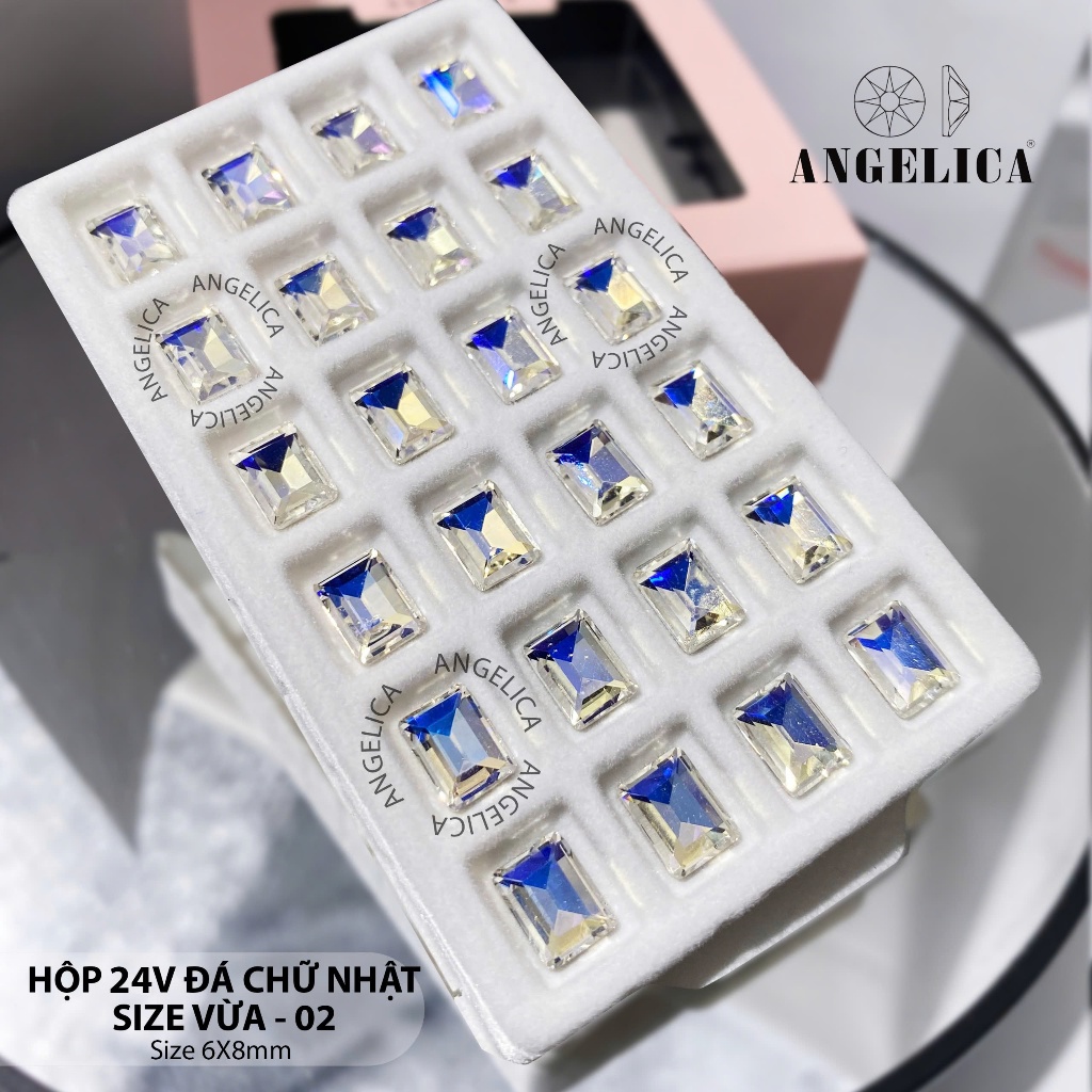 Khay Đá Khối Hình Chữ Nhật 24 -28 Viên Siêu Sáng Angelica - Trang Trí Nail
