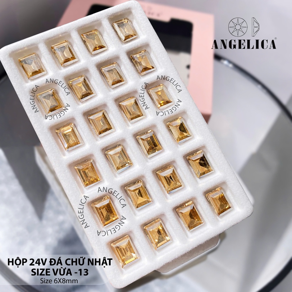 Khay Đá Khối Hình Chữ Nhật 24 -28 Viên Siêu Sáng Angelica - Trang Trí Nail