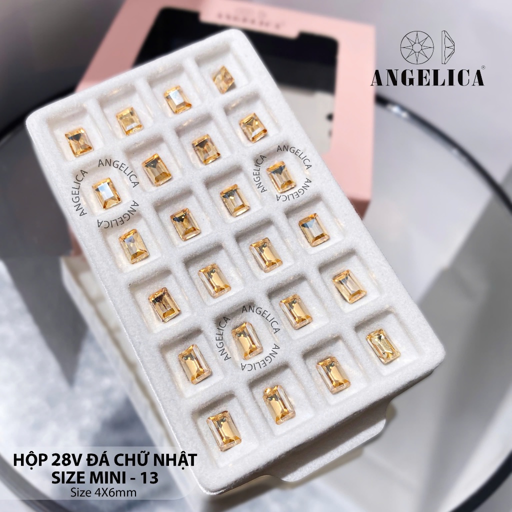 Khay Đá Khối Hình Chữ Nhật 24 -28 Viên Siêu Sáng Angelica - Trang Trí Nail