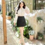 Áo sơ mi tơ cổ trụ bèo tầng style hàn quốc A2421 Kymie