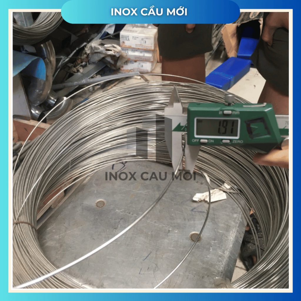 Dây inox 304 chất lượng phi 1.2mm/ 1.5mm/ 2.0mm/ 2.5mm, 0,5 kg và 1kg