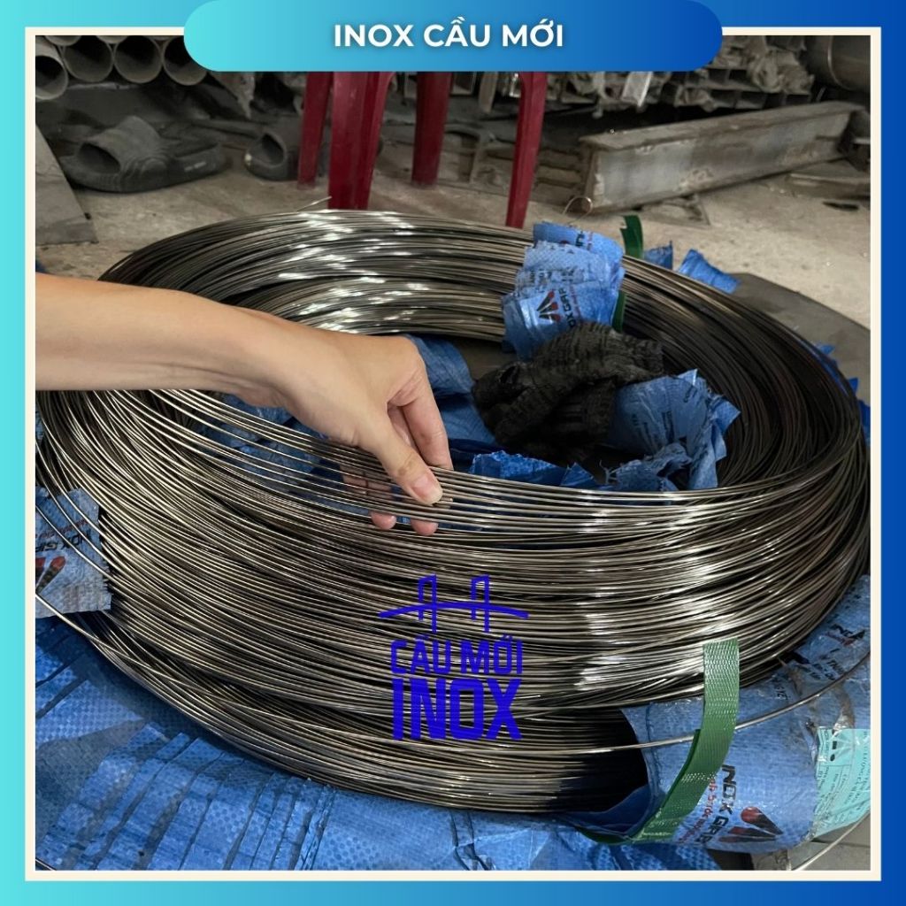 Dây inox 304 chất lượng phi 1.2mm/ 1.5mm/ 2.0mm/ 2.5mm, 0,5 kg và 1kg