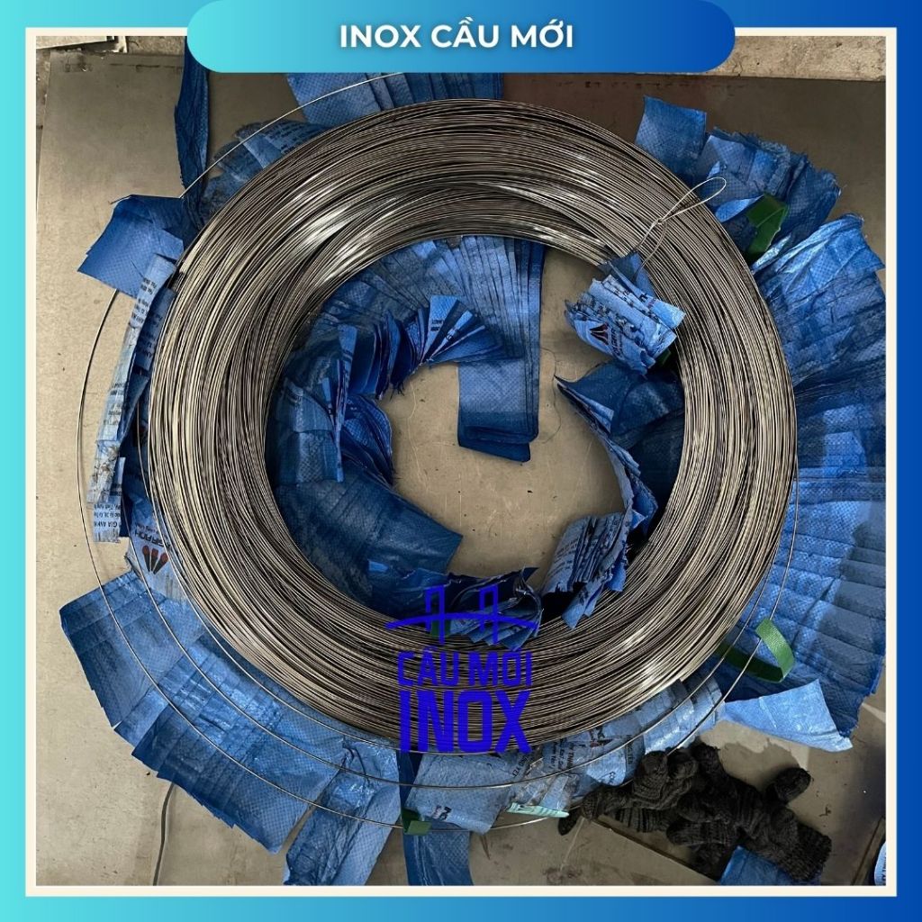 Dây inox 304 chất lượng phi 1.2mm/ 1.5mm/ 2.0mm/ 2.5mm, 0,5 kg và 1kg