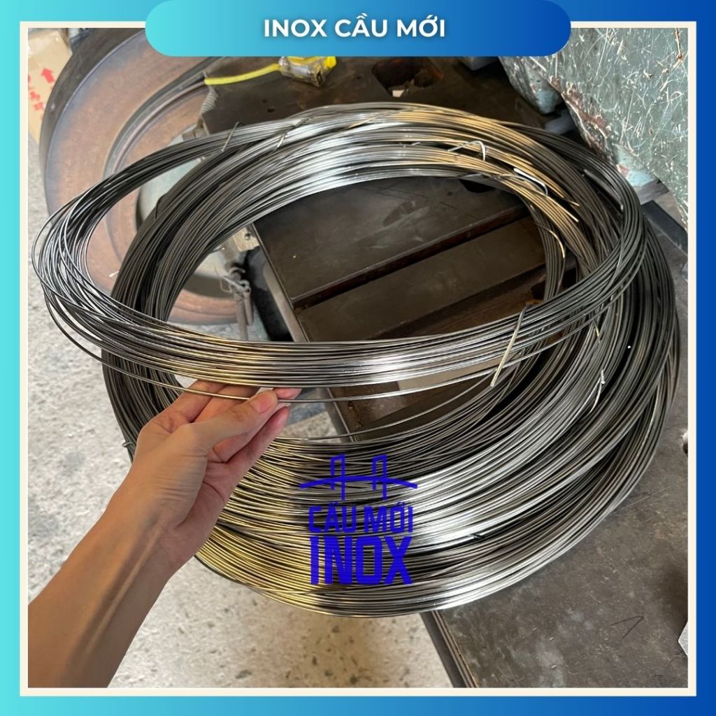 Dây inox 304 chất lượng phi 1.2mm/ 1.5mm/ 2.0mm/ 2.5mm, 0,5 kg và 1kg