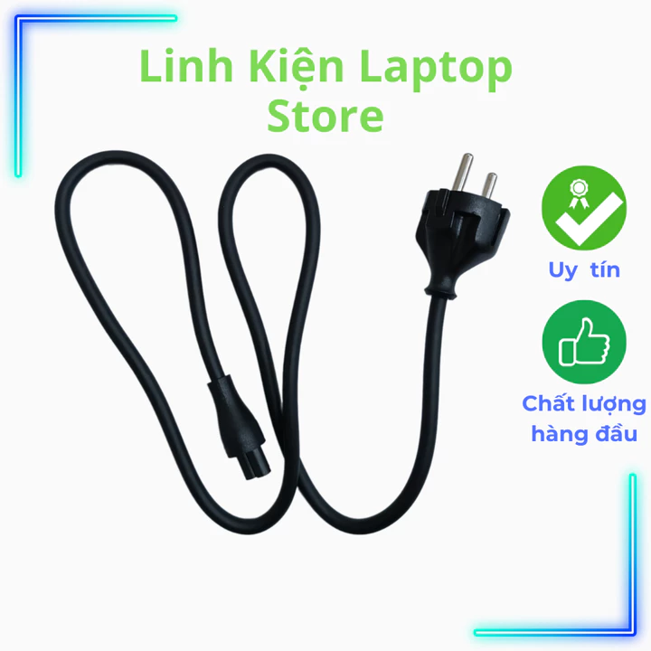 Dây cáp nguồn Sạc Laptop 1m chất lượng cao New 100%, Dùng cho Cục Sạc Laptop Dell Hp Lenovo Acer Asus Sony Toshiba Msi
