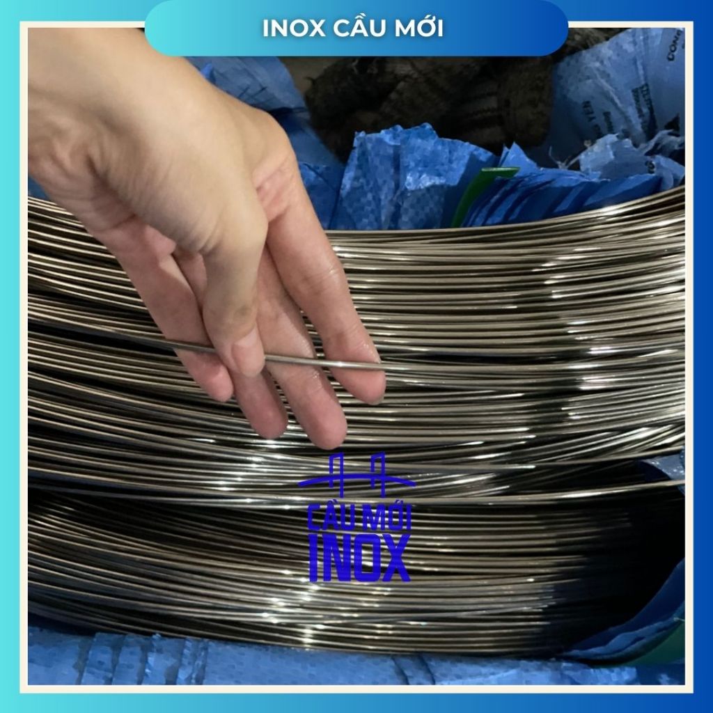 Dây inox 304 phi 1.2/1.5/2.0/2.5 ly (dài 5m - 30m) - Chất lượng cao, giá tốt, Inox Cầu Mới
